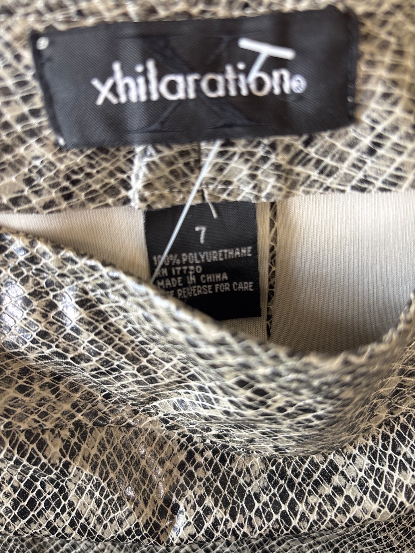 Y2K Xhilaration faux snake skin skirt