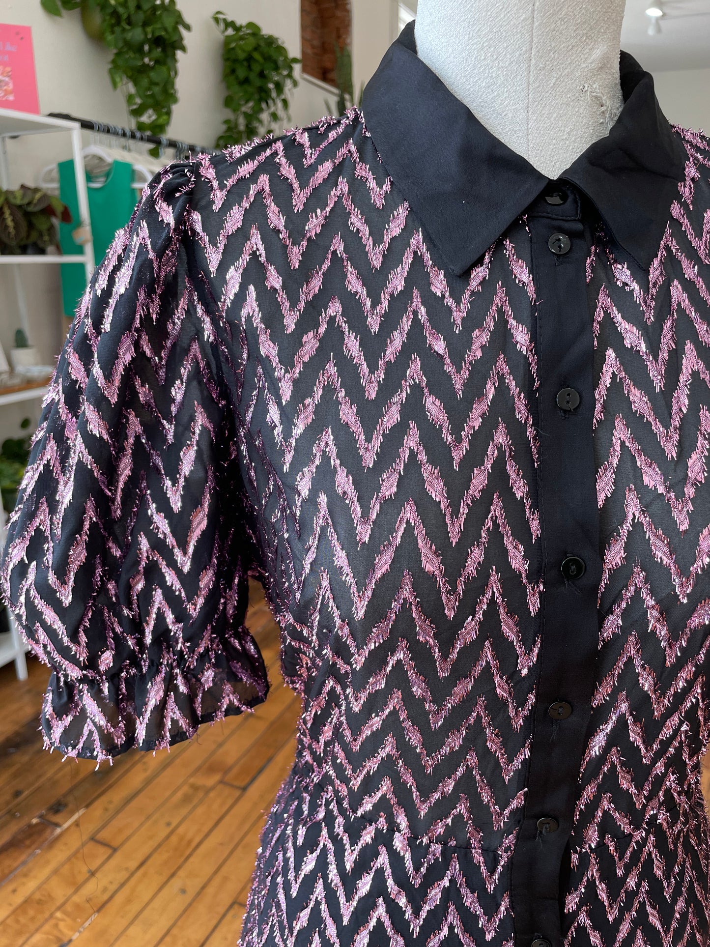 Zara pink and black dress