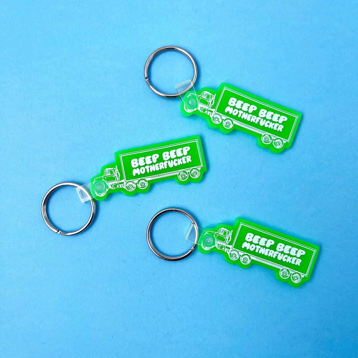 Beep Beep Motherfucker Soft Plastic Keychain