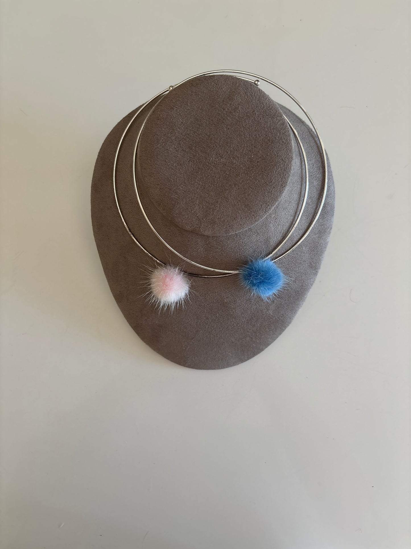 Y2K pom-pom necklace duo — view 7