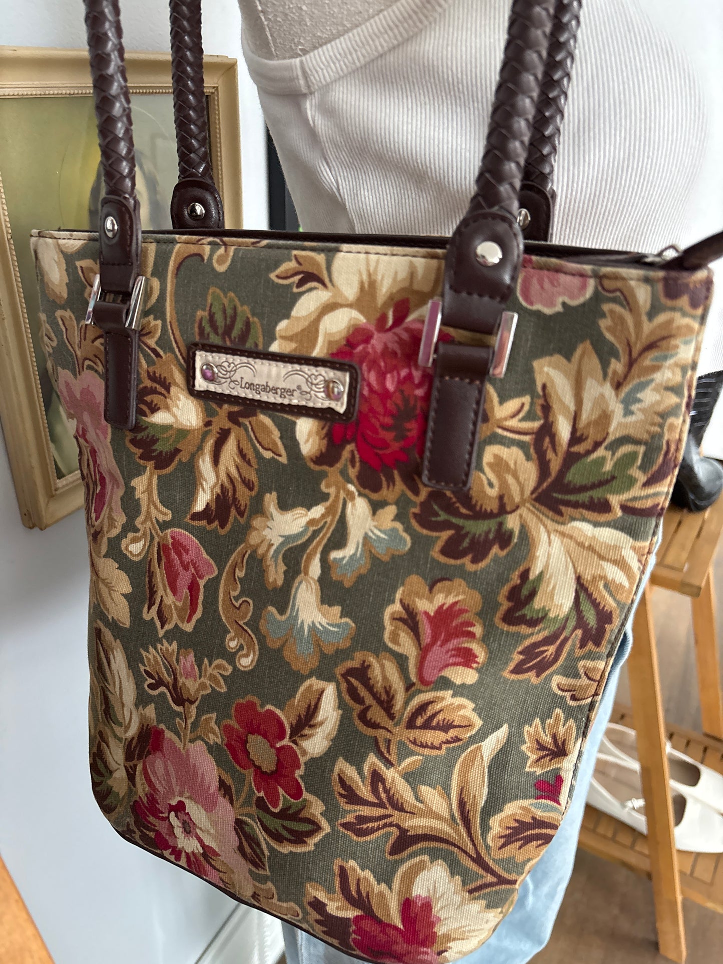 Longaberger Homestead Collection handwoven maple tote — view 2