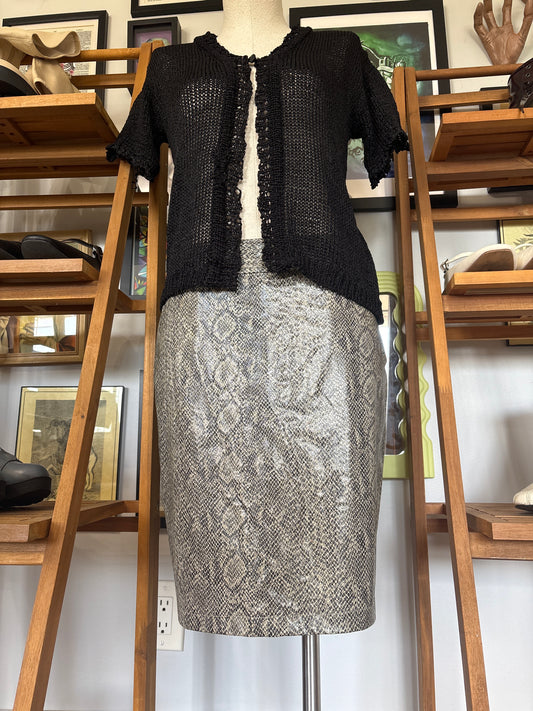 Y2K Xhilaration faux snake skin skirt