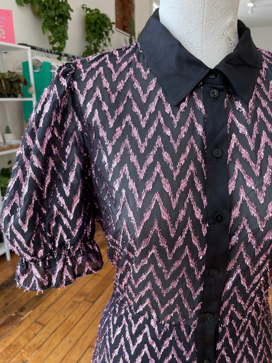 Zara pink and black dress