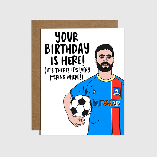 Your Birthday Is Here, It's There, It's Everywhere Card