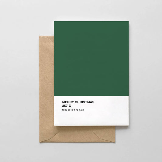 Pantone-style Merry Christmas card by Spaghetti & Meatballs