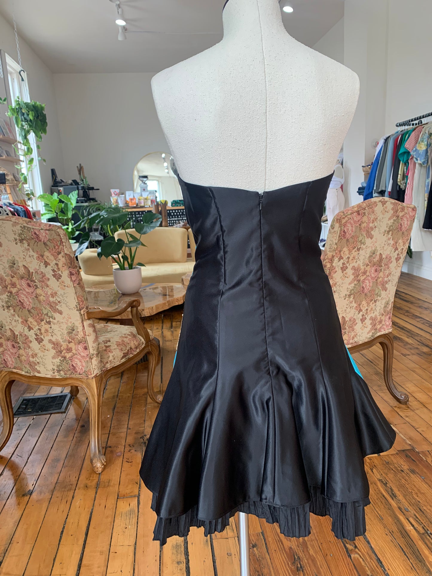 Jessica McClintock for Gunne Sax Cocktail Dress Fleurish Grounds