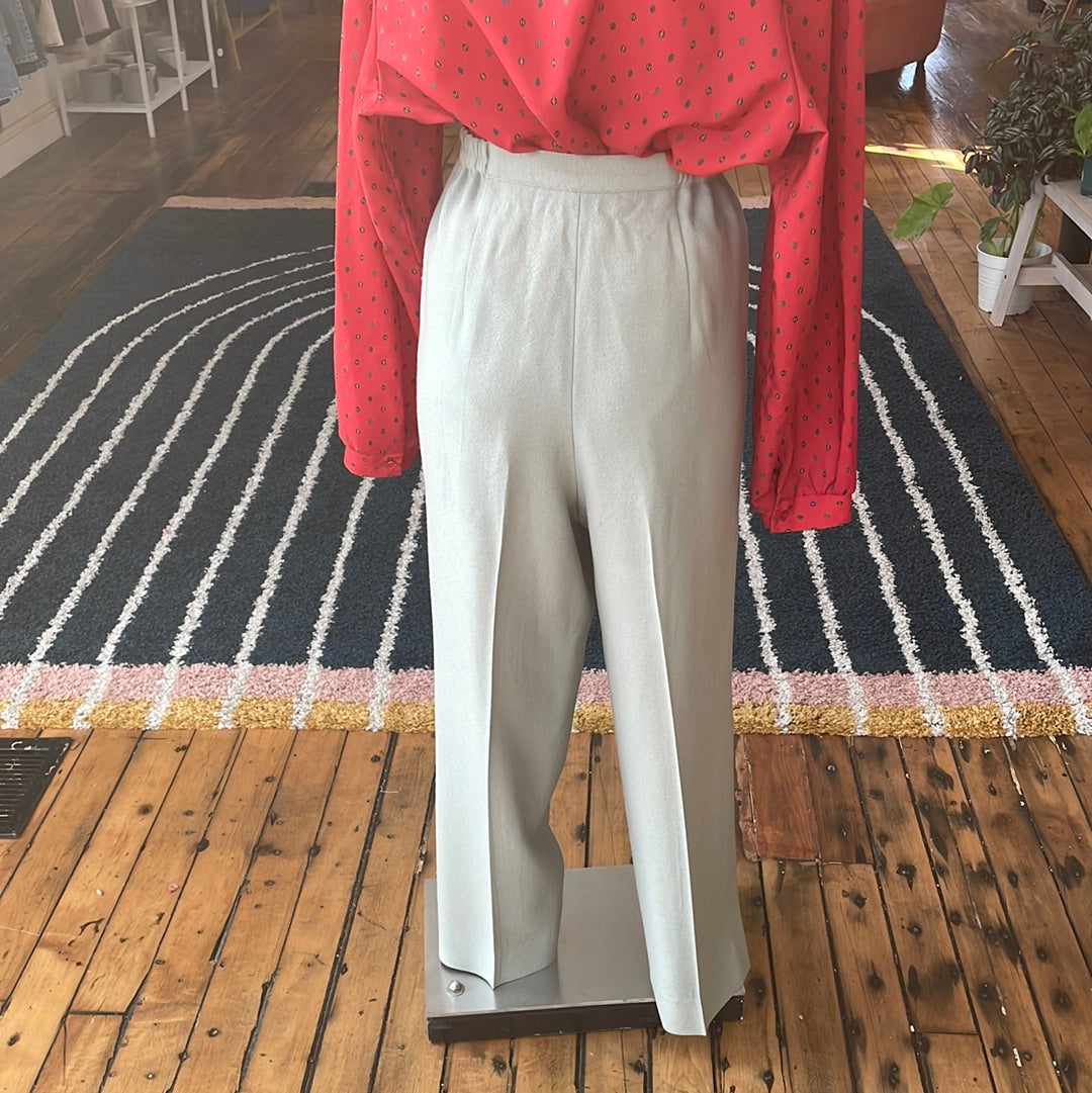 Pleated Green Trousers
