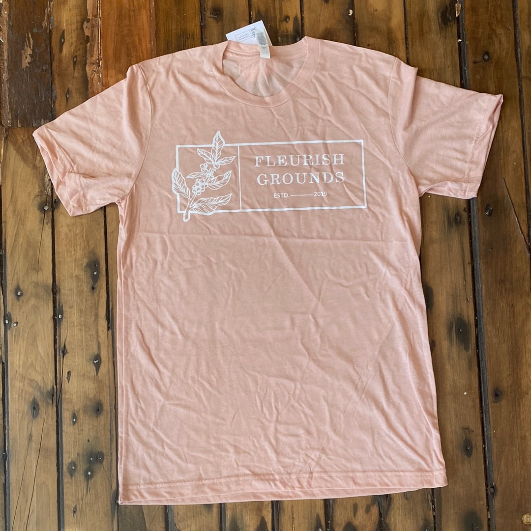 Fleurish Grounds T-Shirt (Peach)