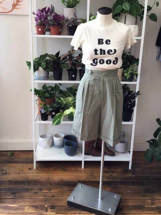 J.G. Hook khaki pleated shorts
