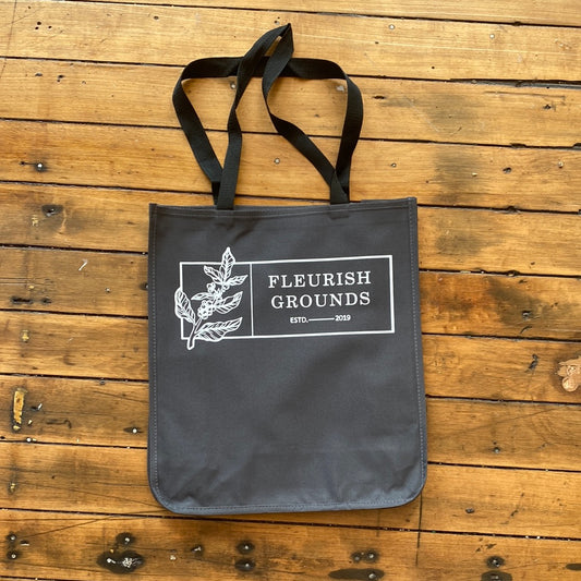 Fleurish Grounds Reusable Bag (Grey)