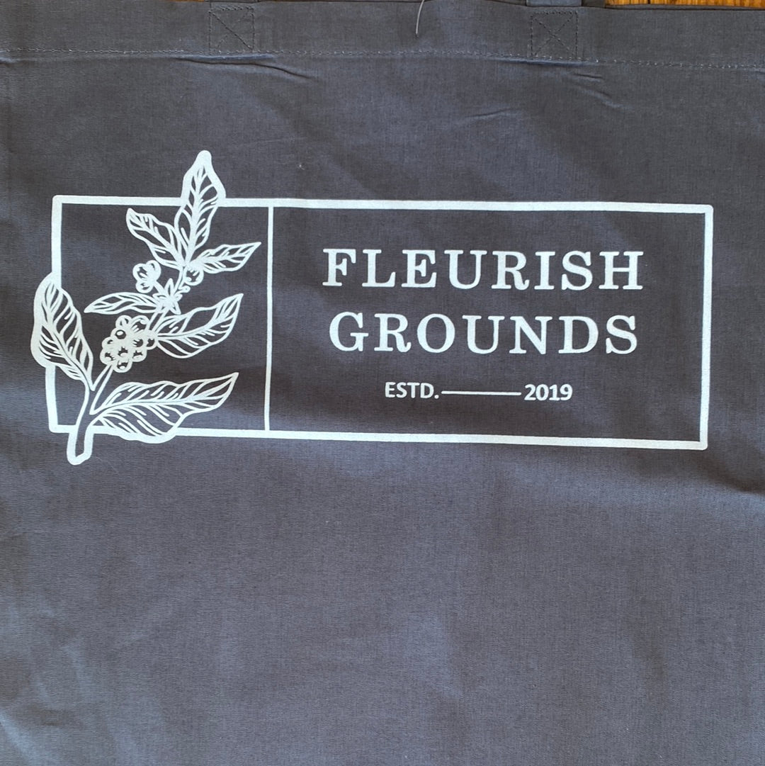 Fleurish Grounds Light Weight Tote Bag (Grey)