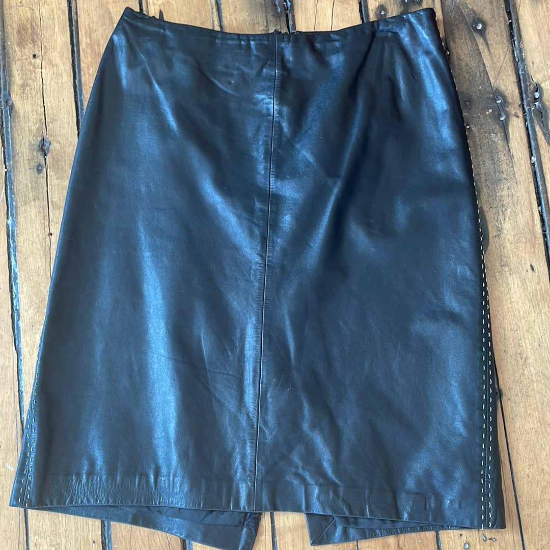Ann Taylor Leather Skirt