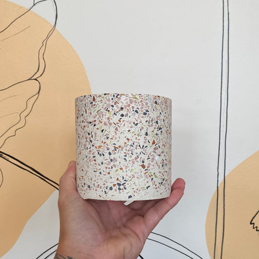 Mosaic 4” Concrete Pot
