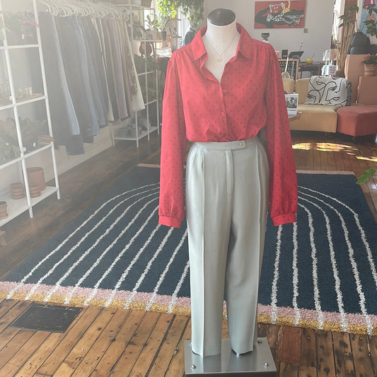 Pleated Green Trousers