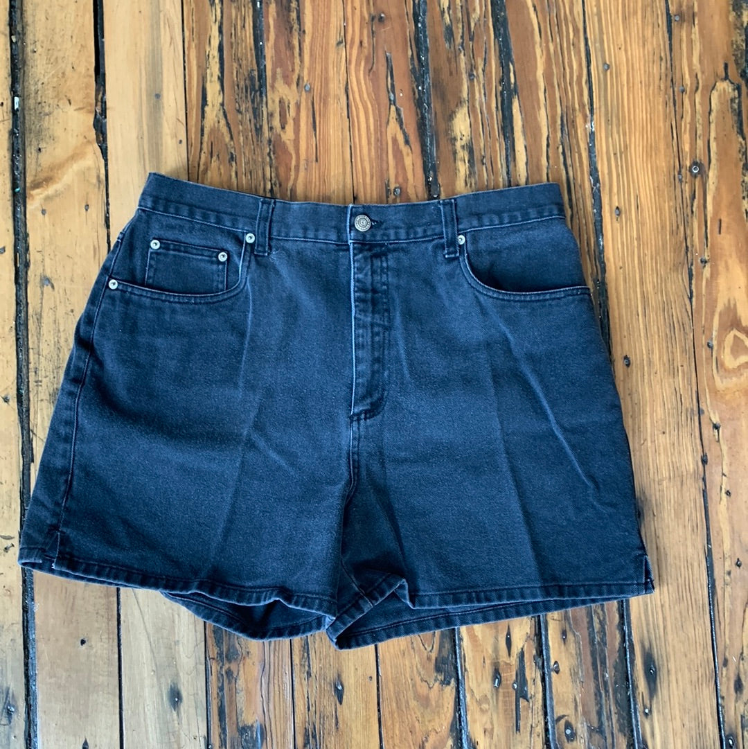 Generra Black Denim Shorts