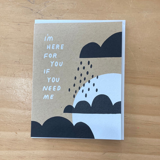 I'm Here For You If You Need Me Card