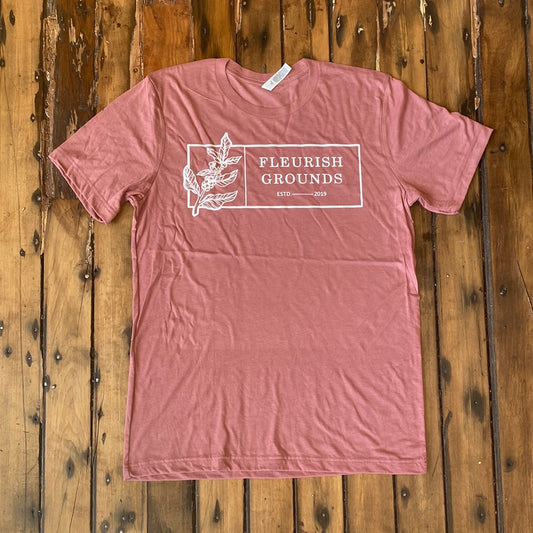 Fleurish Grounds T-Shirt (Rose)