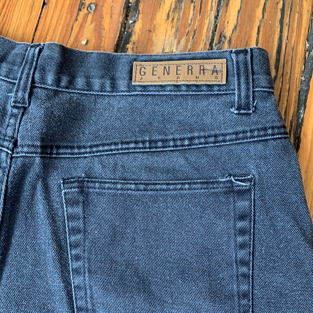 Generra Black Denim Shorts