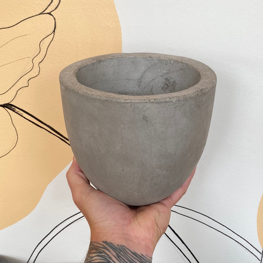 Grey Concrete Pot